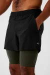 5 Revival 2-in-1 Short - Black/Stealth Green