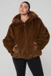 Knock Out Faux Fur Jacket - Chocolate