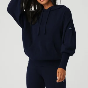 Cashmere Jet Set Hoodie - Navy