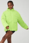 Corduroy Stage Puffer - Celery