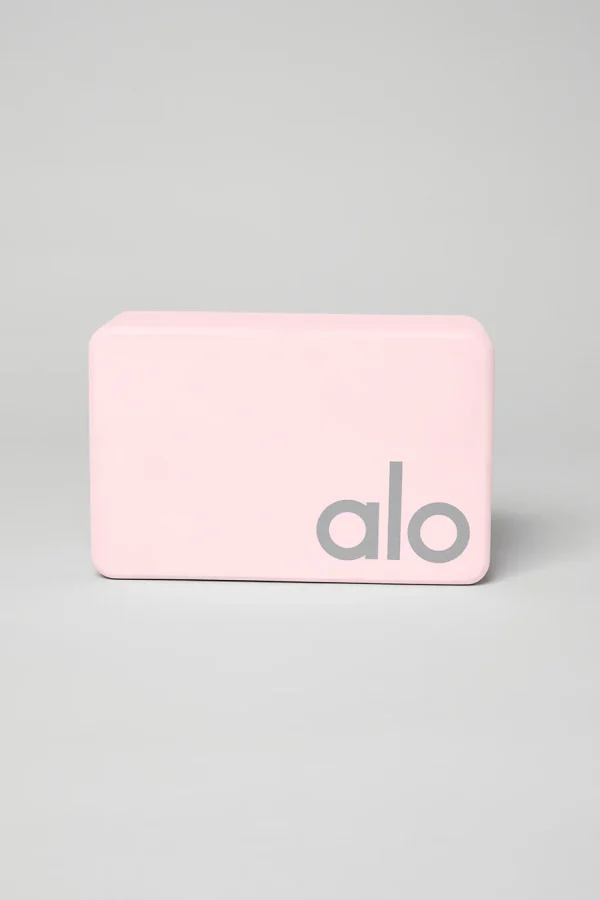 Uplifting Yoga Block - Powder Pink/Silver
