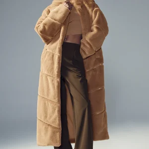 Faux Fur Cascade Jacket - Toasted Almond