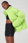 Corduroy Stage Puffer - Celery