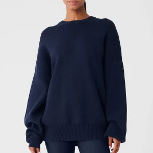 Scholar Crew Neck Sweater - Navy