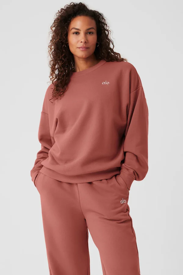 Accolade Crew Neck Pullover - Soft Terracotta