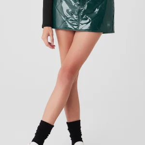 Snomoto Puffer Mini Skirt - Midnight Green