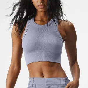 Seamless Delight High Neck Bra - Fog