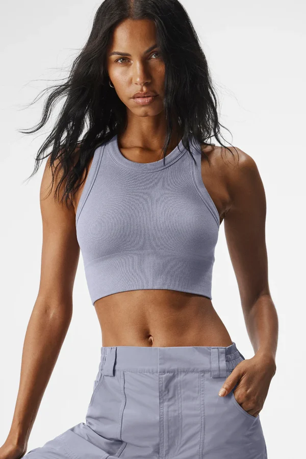 Seamless Delight High Neck Bra - Fog