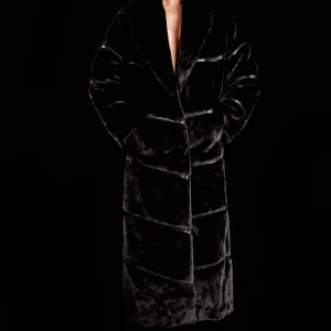 Faux Fur Cascade Jacket - Black