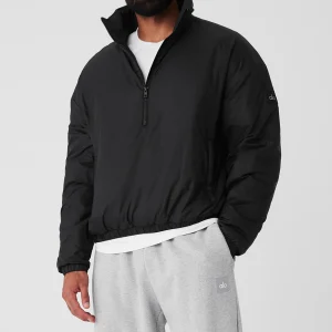 Latitude Light Weight 1/2 Zip Pullover Jacket - Black