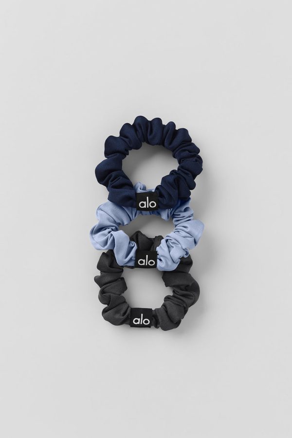 Fresh Mini Scrunchie 3-Pack – Winter Frost/Navy/Anthracite