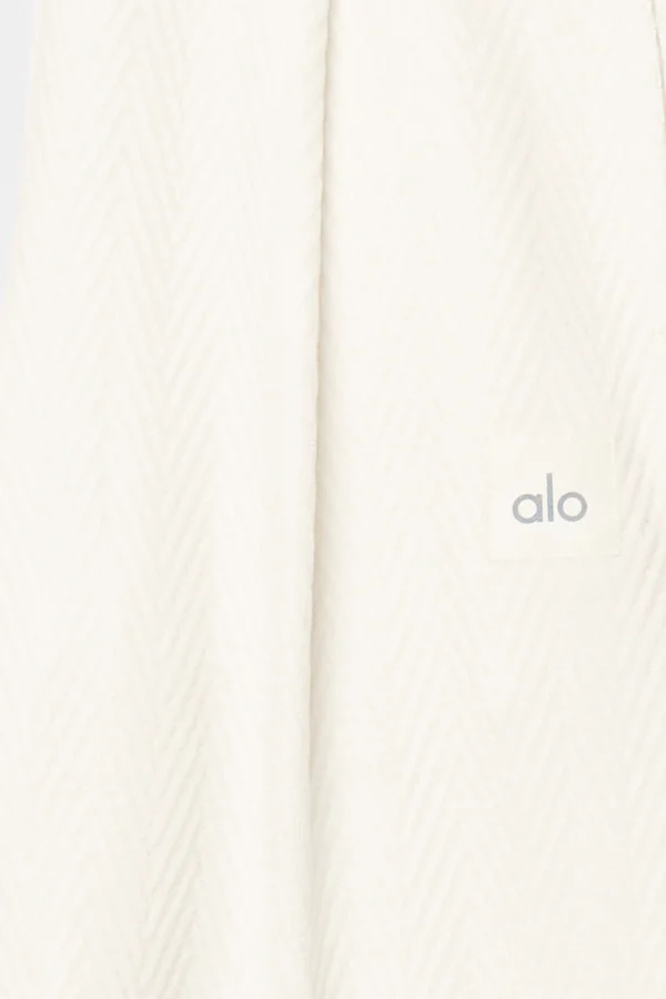 High-Waist Cozy Day Wide Leg Pant - Ivory