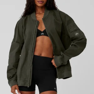 Division Ripstop Bomber Jacket - Stealth Green