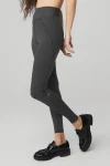 Pinstripe Jacquard Extreme High-Waist Legging - Anthracite/Black