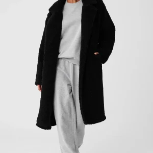 Oversized Sherpa Trench - Black