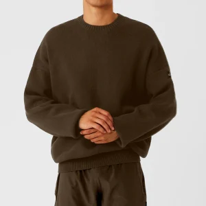 Scholar Crew Neck Sweater - Espresso