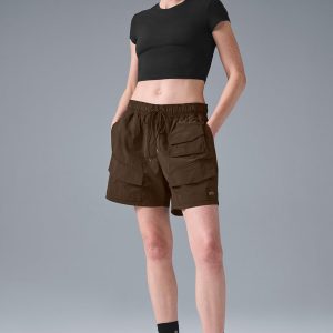 7″ Crinkle Nylon Excursion Cargo Short – Espresso