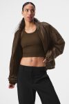 Faux Leather Premier Bomber – Espresso
