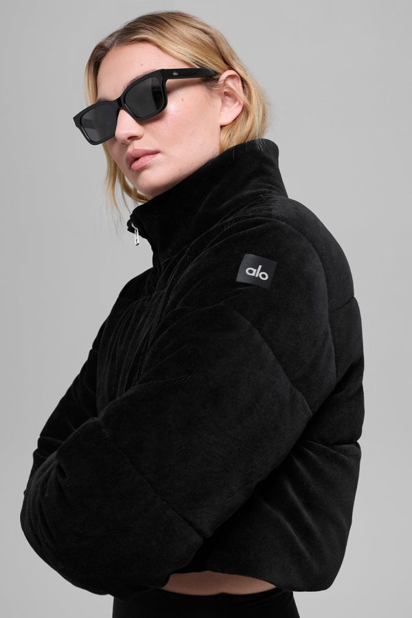 Micro Corduroy Dreamy Puffer ?C Black