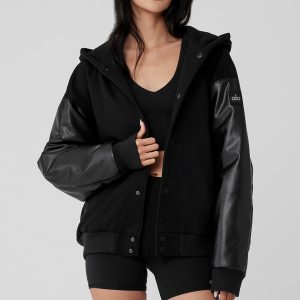 Select Hooded Bomber Jacket ?C Black