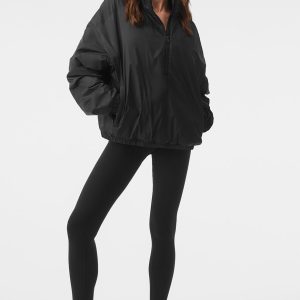 Latitude Light Weight 1/2 Zip Pullover Jacket ?C Black