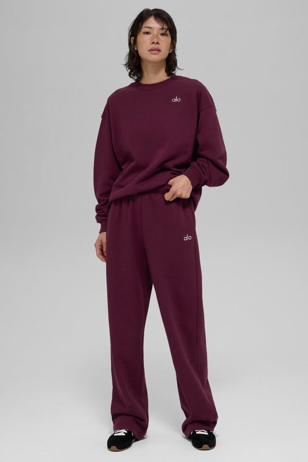 Accolade Straight Leg Sweatpant ?C Burgundy