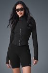 Airbrush Corset Full Zip Jacket ?C Black