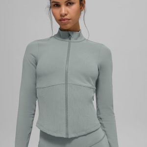 Airbrush Corset Full Zip Jacket ?C Lunar Grey