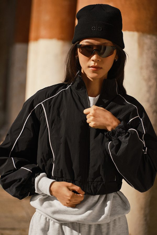 Motivate Full-Zip Track Jacket ?C Black/White