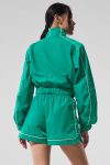 Motivate Full-Zip Track Jacket ?C Spruce Green/White