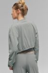 Cropped Breezy Full-Zip Cover Up ?C Lunar Grey