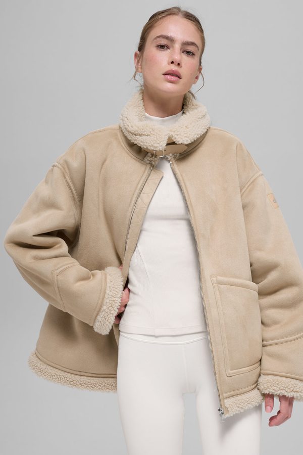 Faux Shearling Grand Jacket ?C Woodland Tan