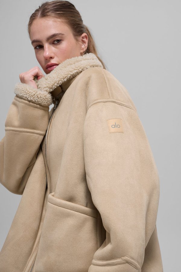 Faux Shearling Grand Jacket ?C Woodland Tan