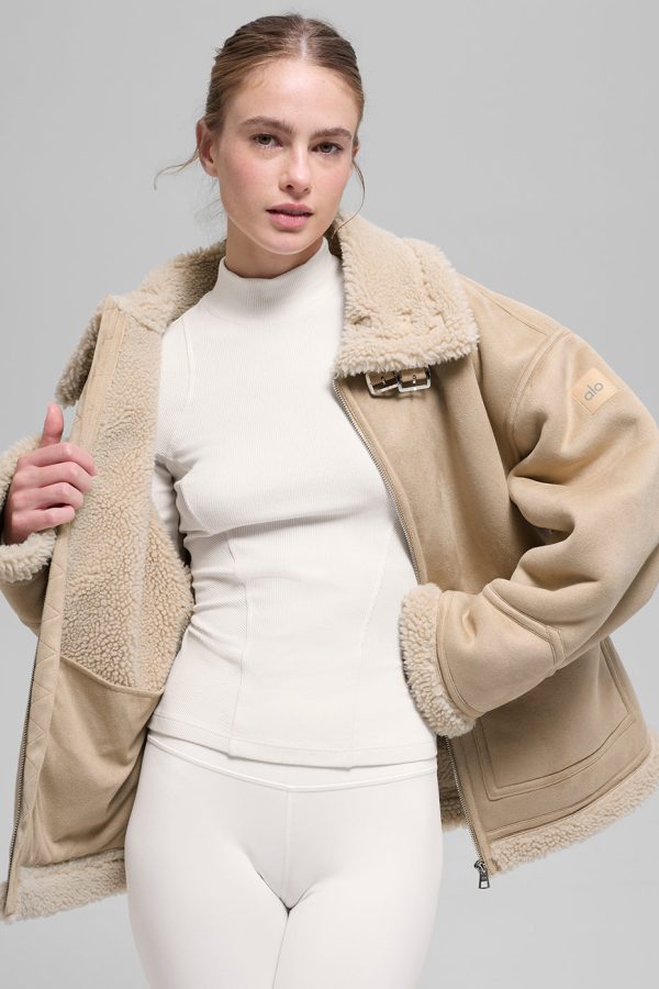 Faux Shearling Grand Jacket ?C Woodland Tan