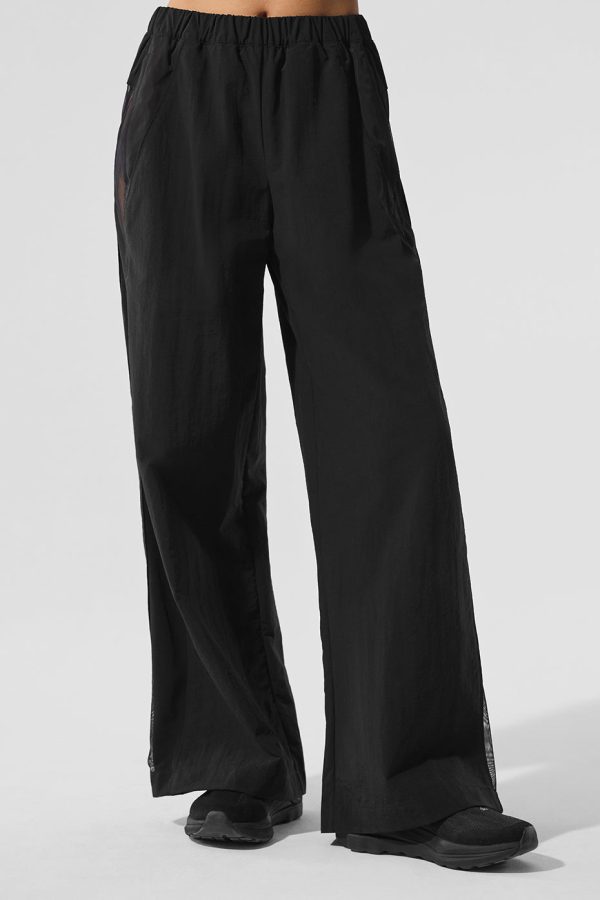 High-Waist Origin Wide Leg Track Pant ?C Black