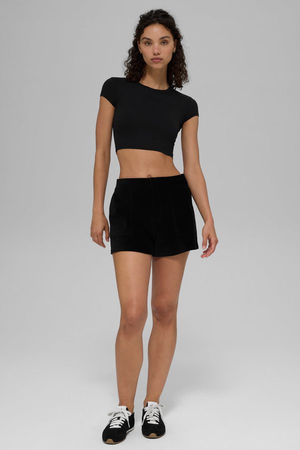 Micro Corduroy On Duty Short ?C Black