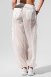 Sheer Game Time Wide Leg Jogger ?C White
