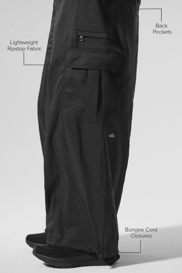 Sheer Game Time Wide Leg Jogger ?C Black